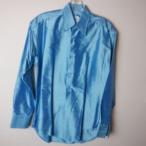 Craig Tyler vintage button down 100% silk, size XS